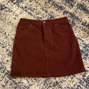 Burgundy corduroy skirt